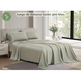 Juego de Sábanas 100% BAMBOO ORGÁNICO SATÉN de 300 hilos